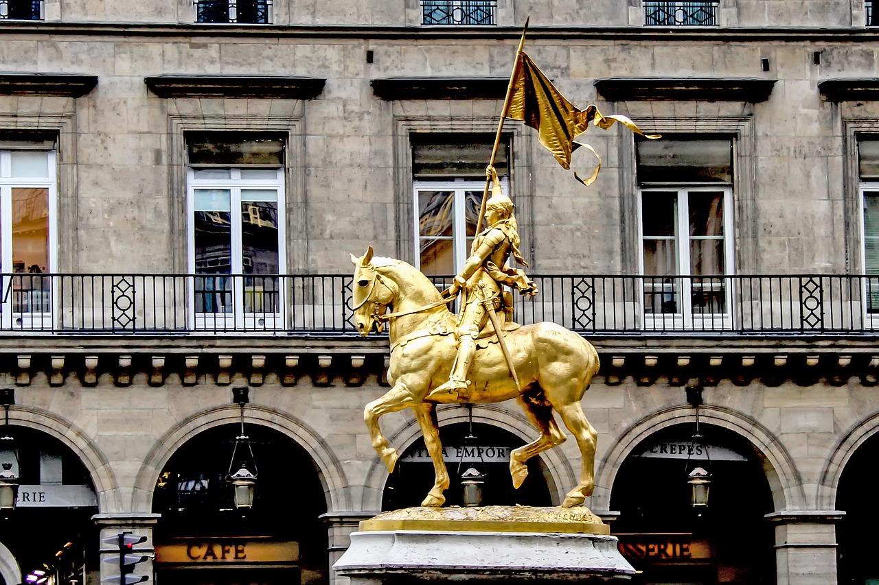 joan of arc virgin of orléans equestrian statue free photo