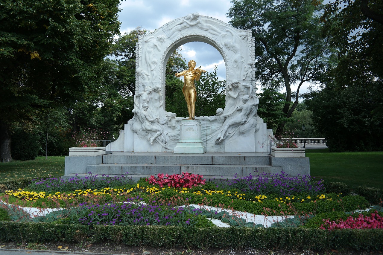 johann strauss monument park free photo