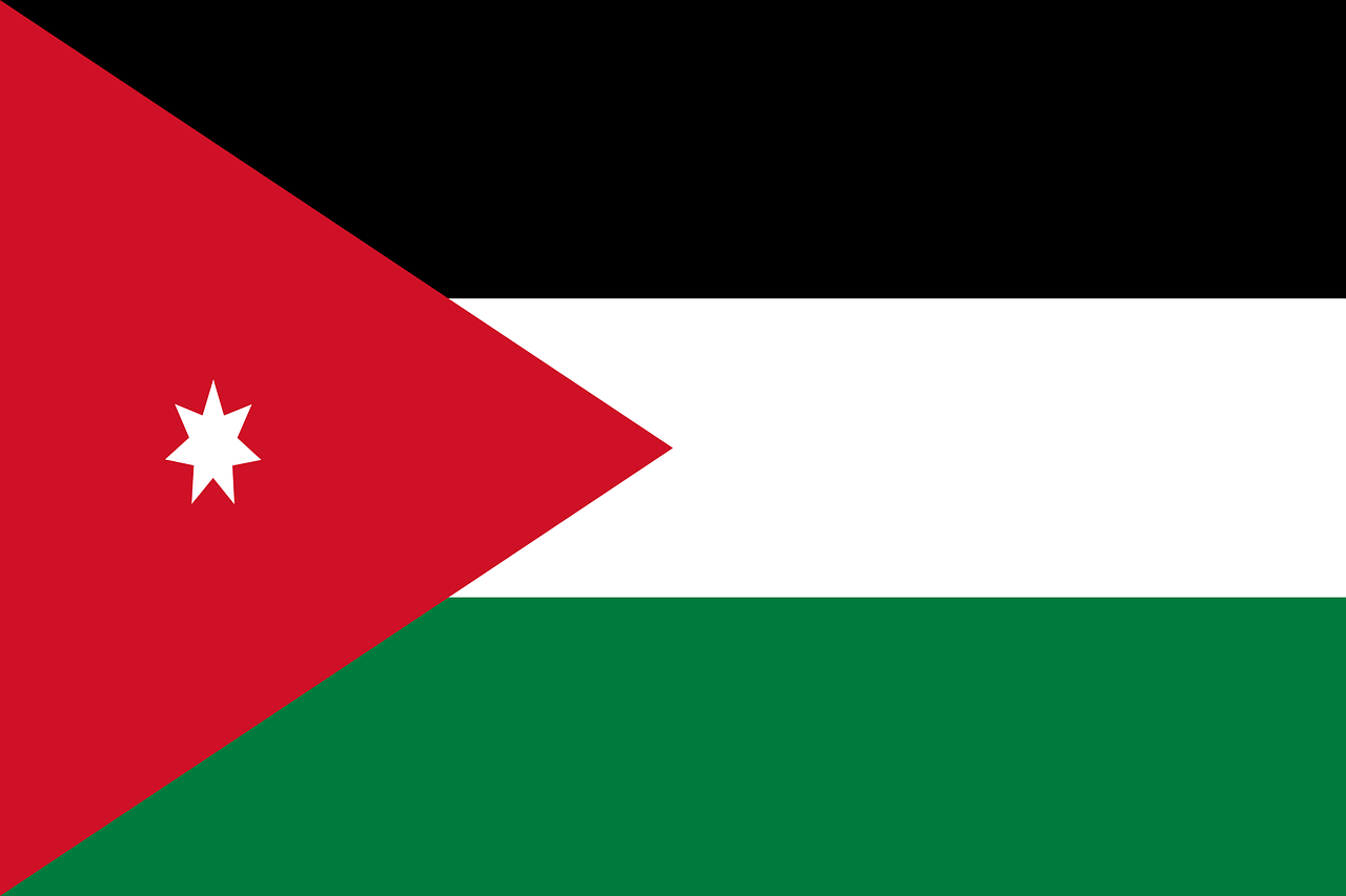 jordan flag national flag free photo