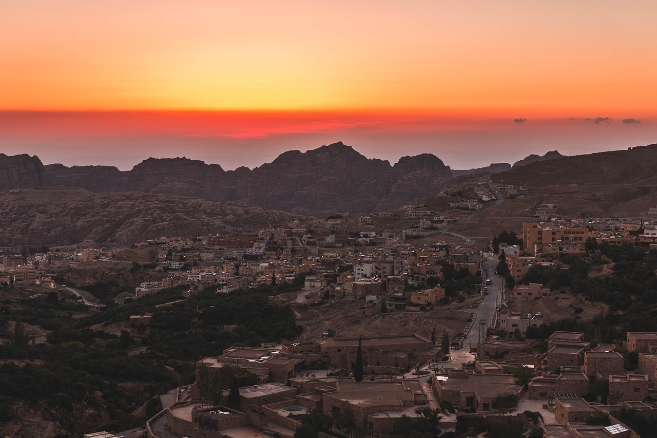 jordan town sunset free photo