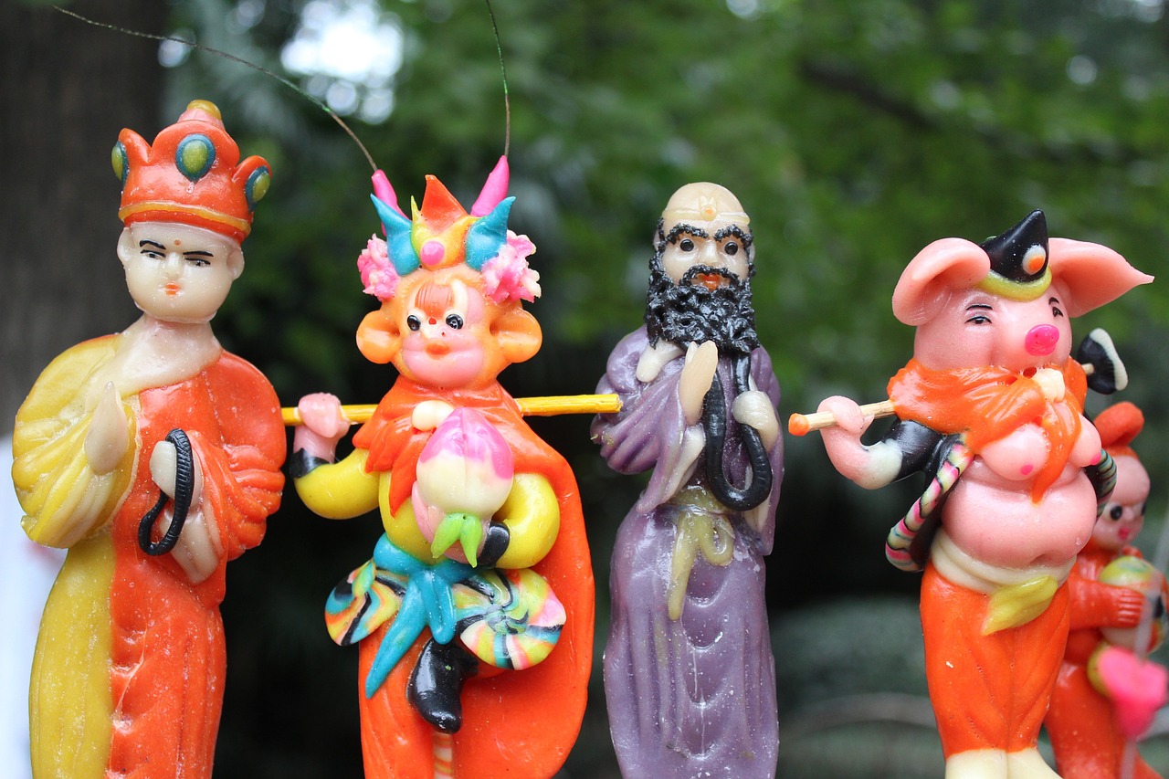 journey to the west molded dough figurines learning from free photo