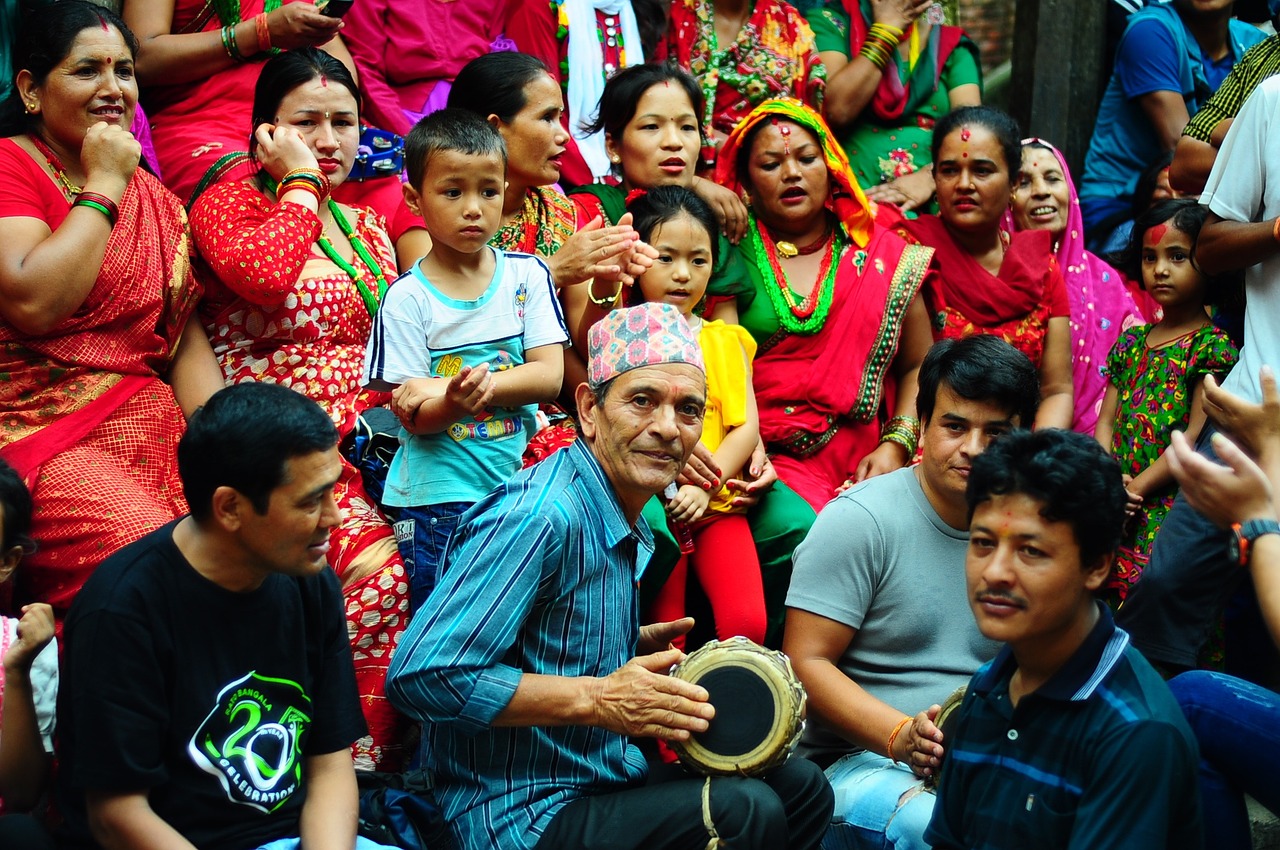 joy nepal festival free photo