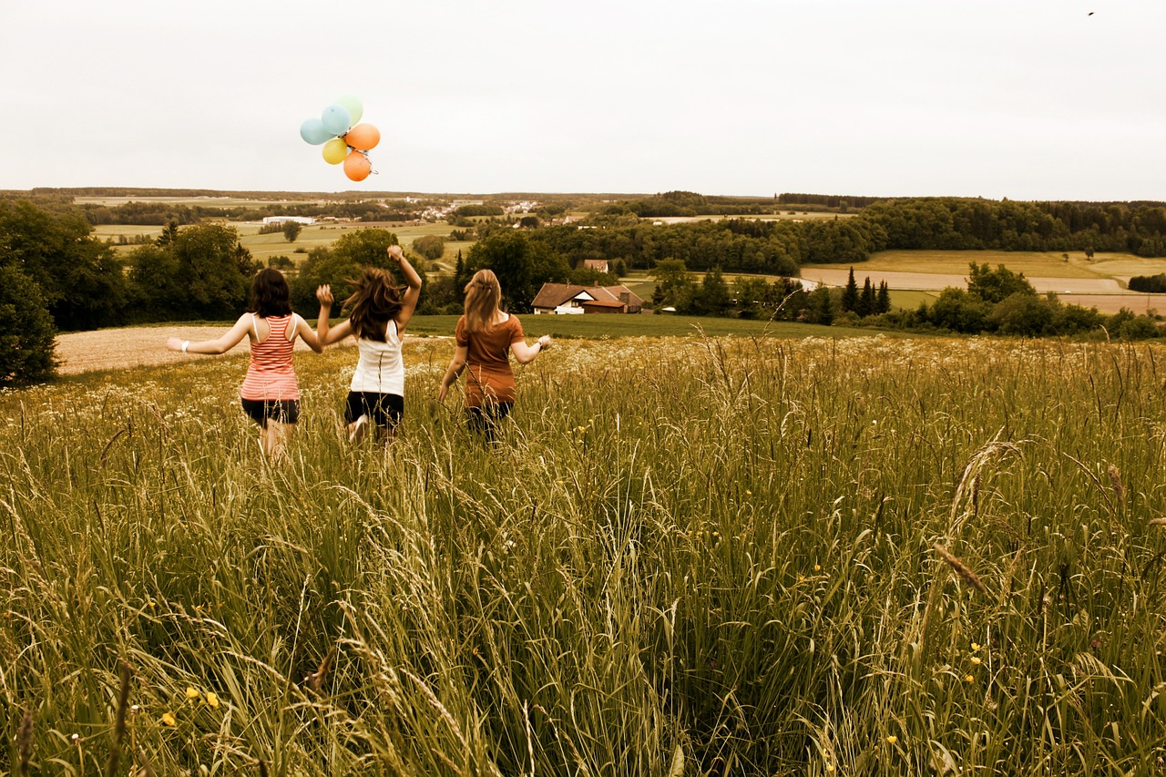 joy of life meadow girl free photo