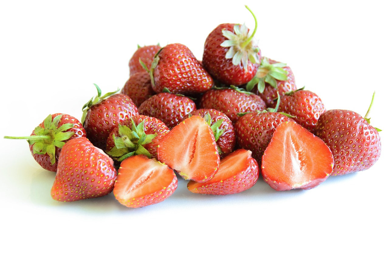 juicy and fresh strawberries strawberry isolated free photo