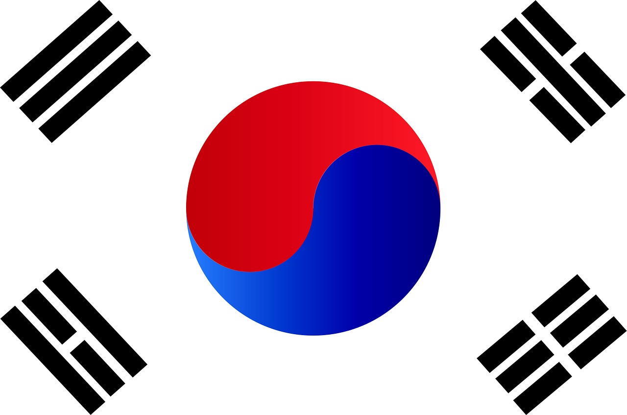 republic of korea korea flag free photo