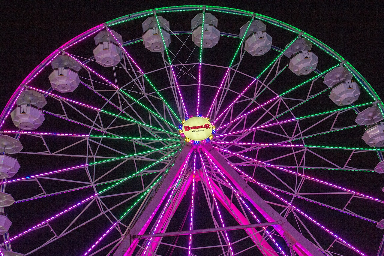 july 4th  carnival  ferris wheel free photo