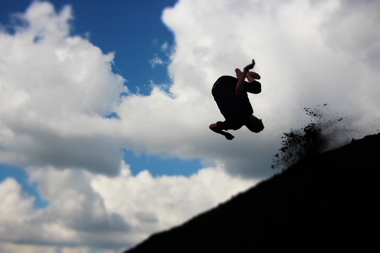 jump somersault fun free photo