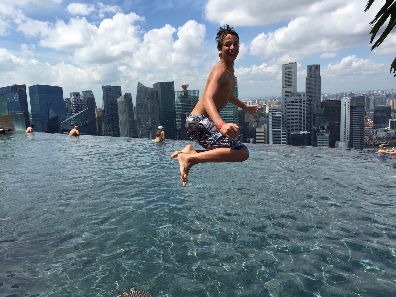jump singapore marinabaysands free photo
