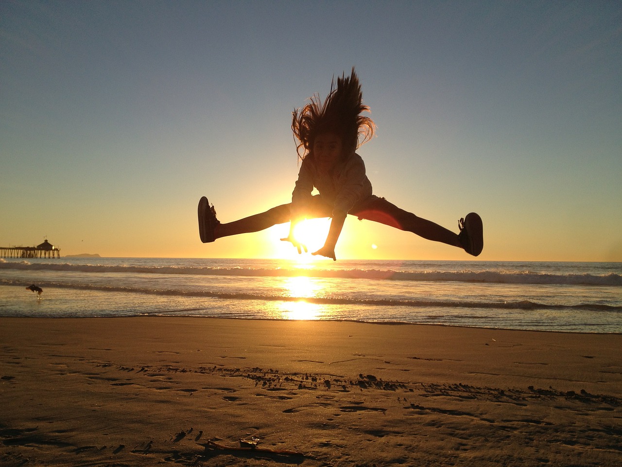 jumping girl jump free photo