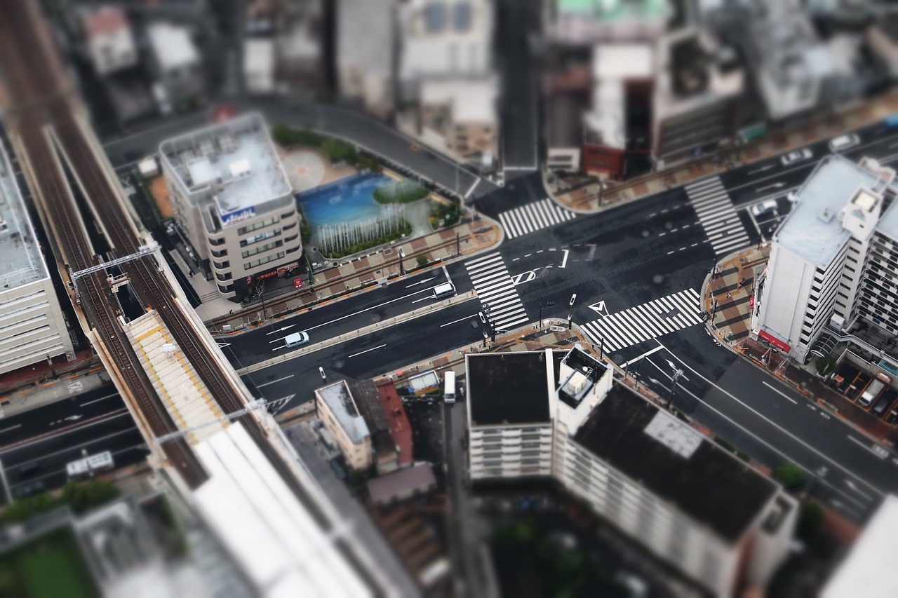 junction crossing urban free photo