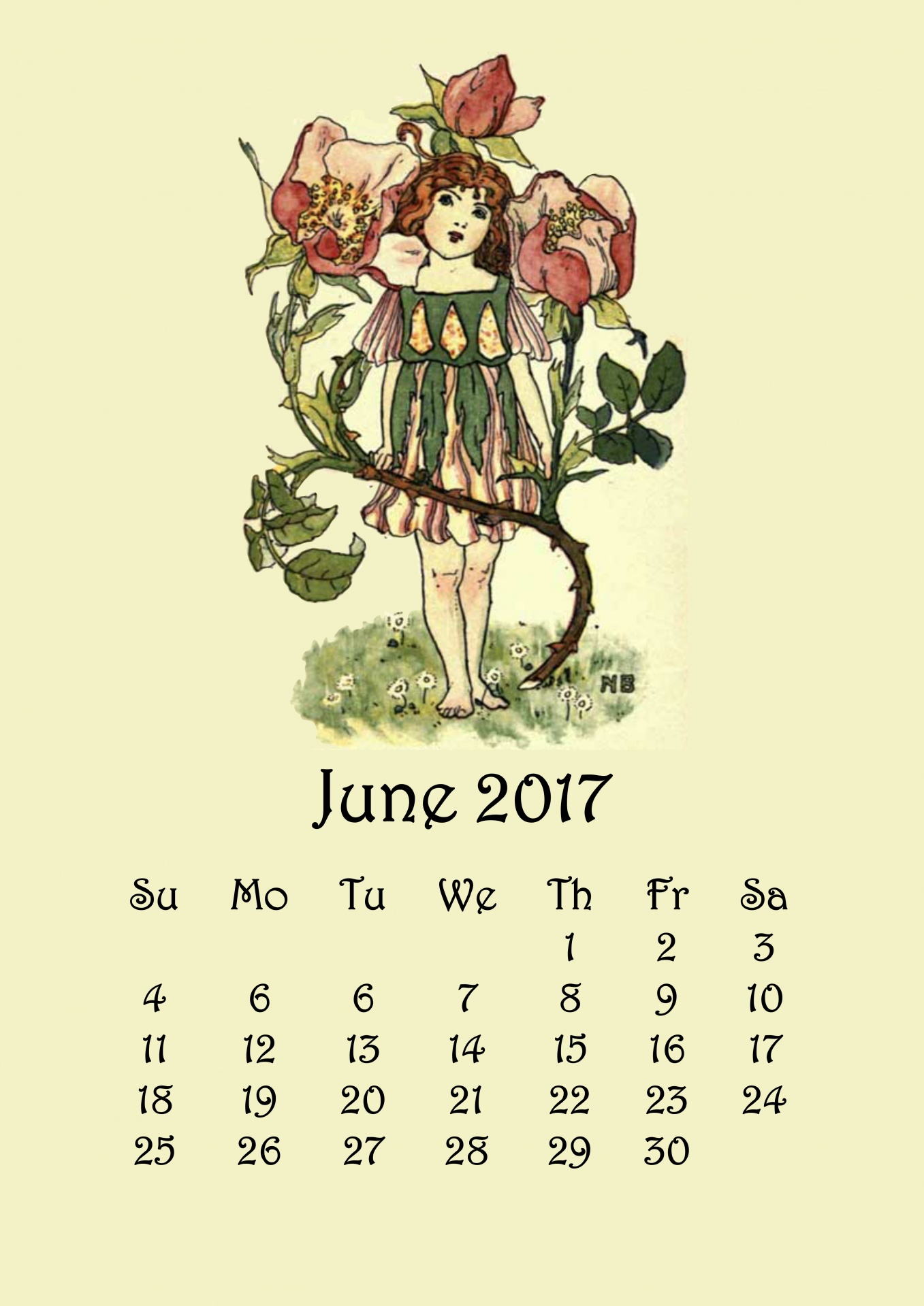 june 2017 calendar free photo