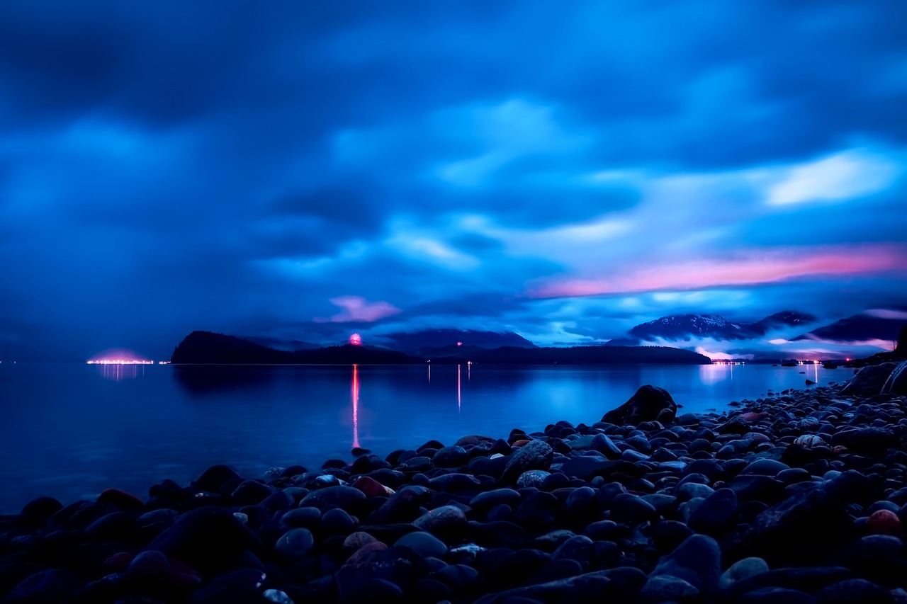 juneau alaska sunset free photo