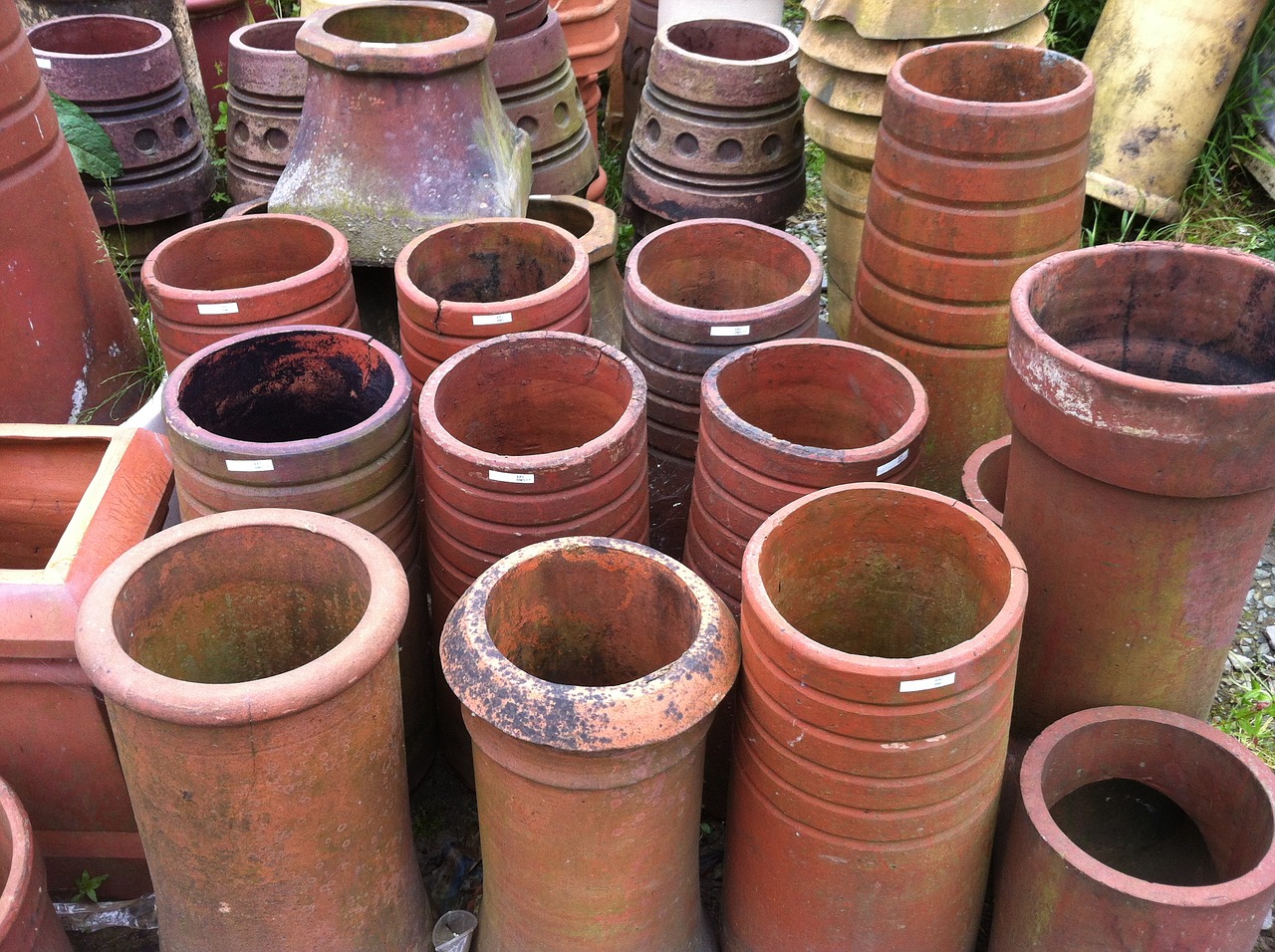 junk chimney pots free photo