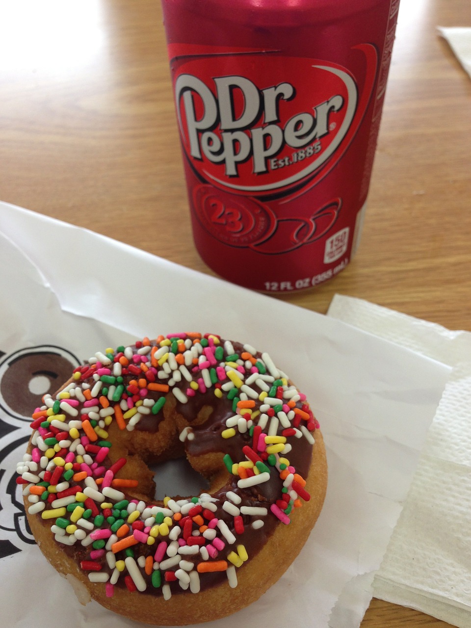 junk food donut dr pepper free photo