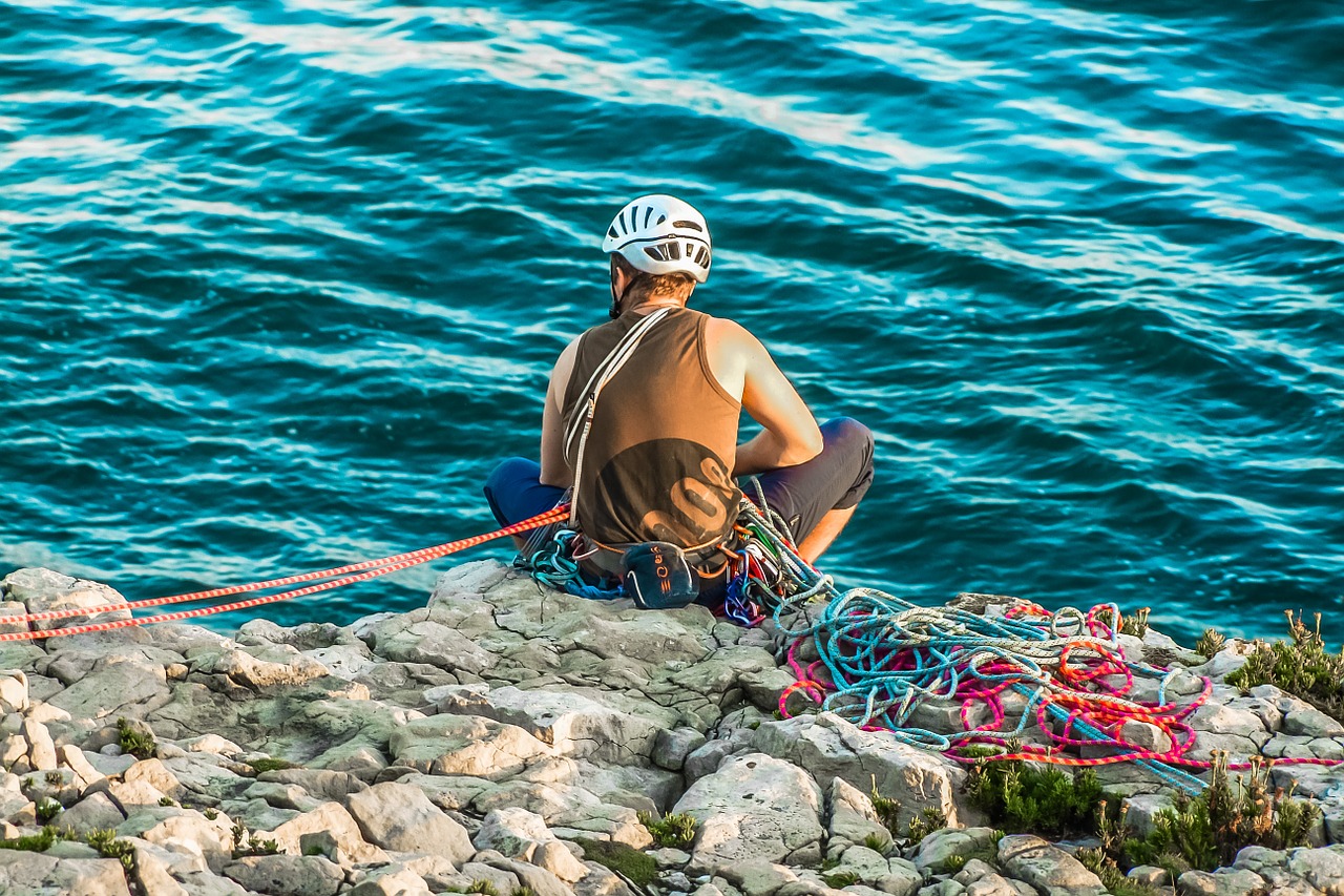 jurassic coast climbing sea free photo