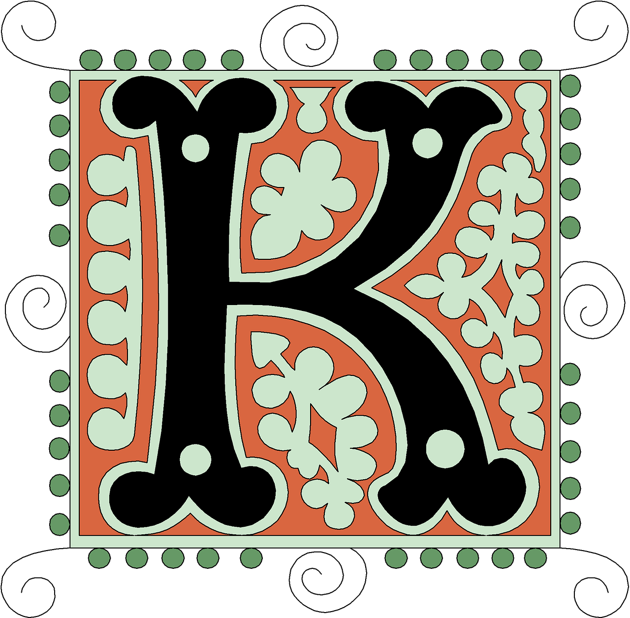 k alphabet vintage free photo