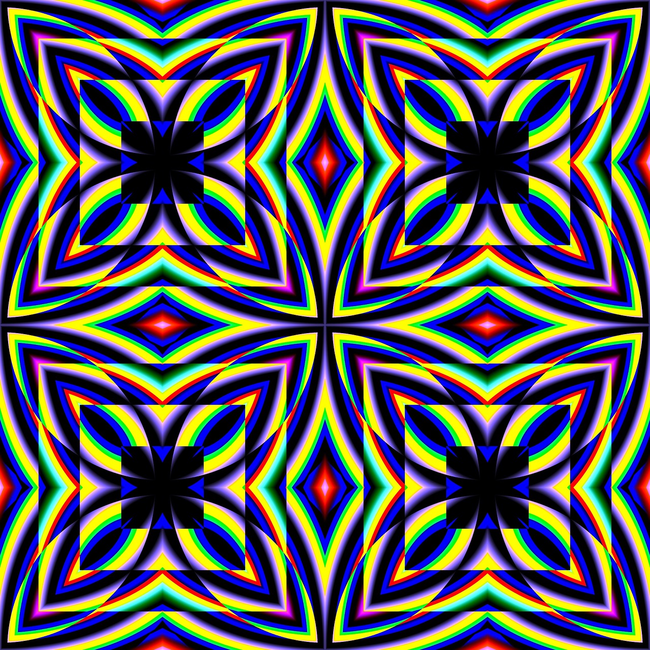 kaleidoscope pattern design free photo