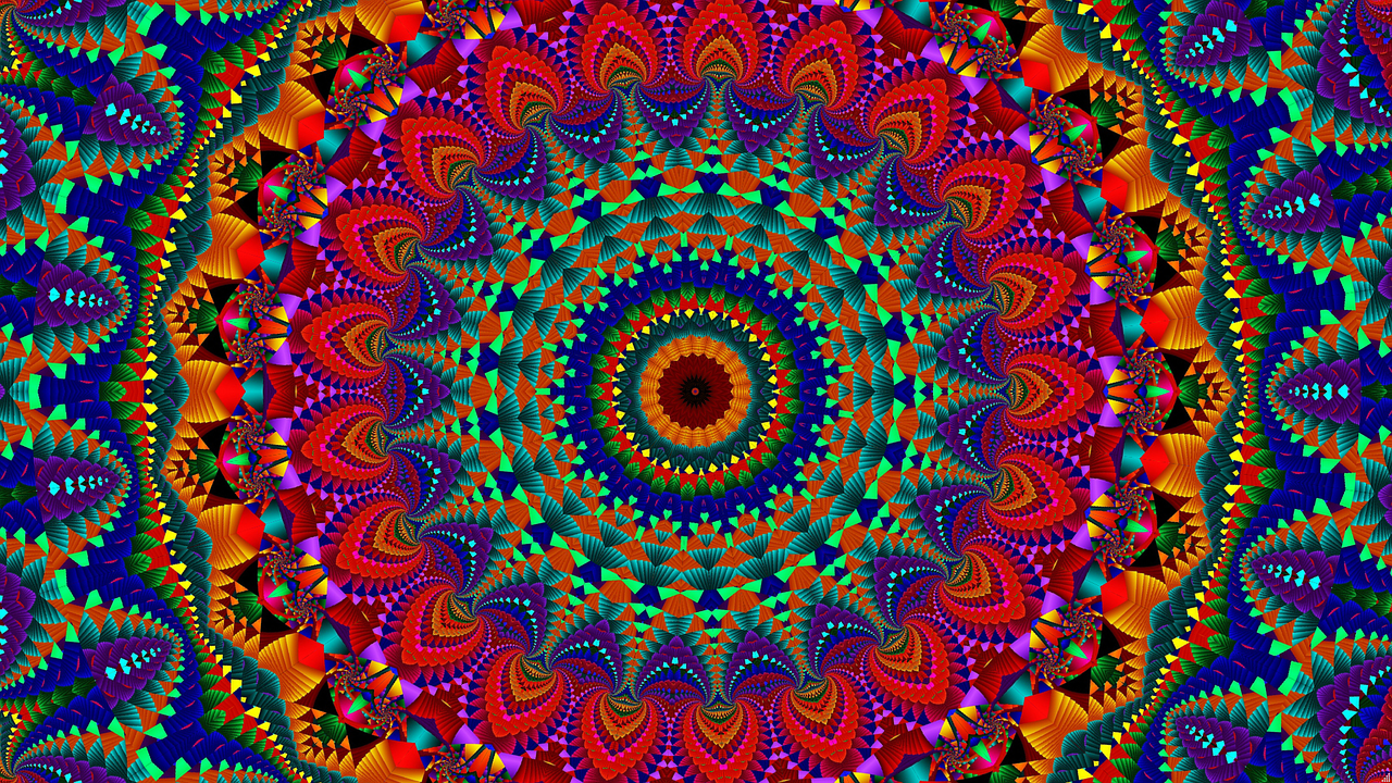 kaleidoscope mandala pattern free photo