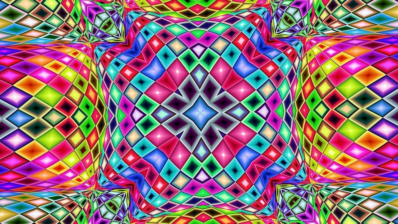 kaleidoscope pattern sacred geometry free photo