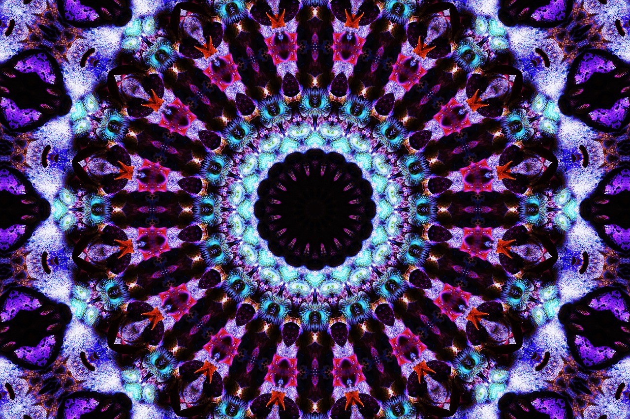 kaleidoscope shape abstract free photo