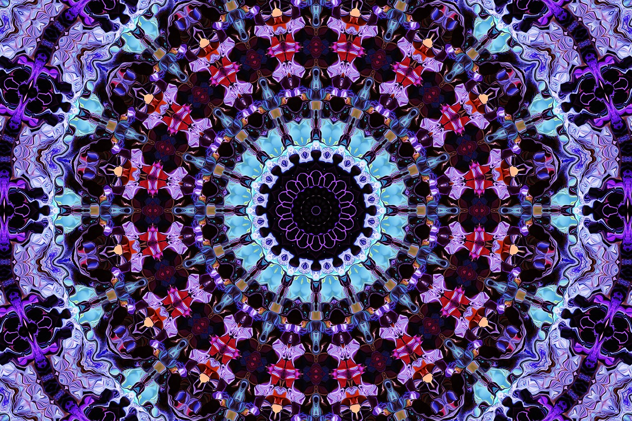 kaleidoscope shape abstract free photo