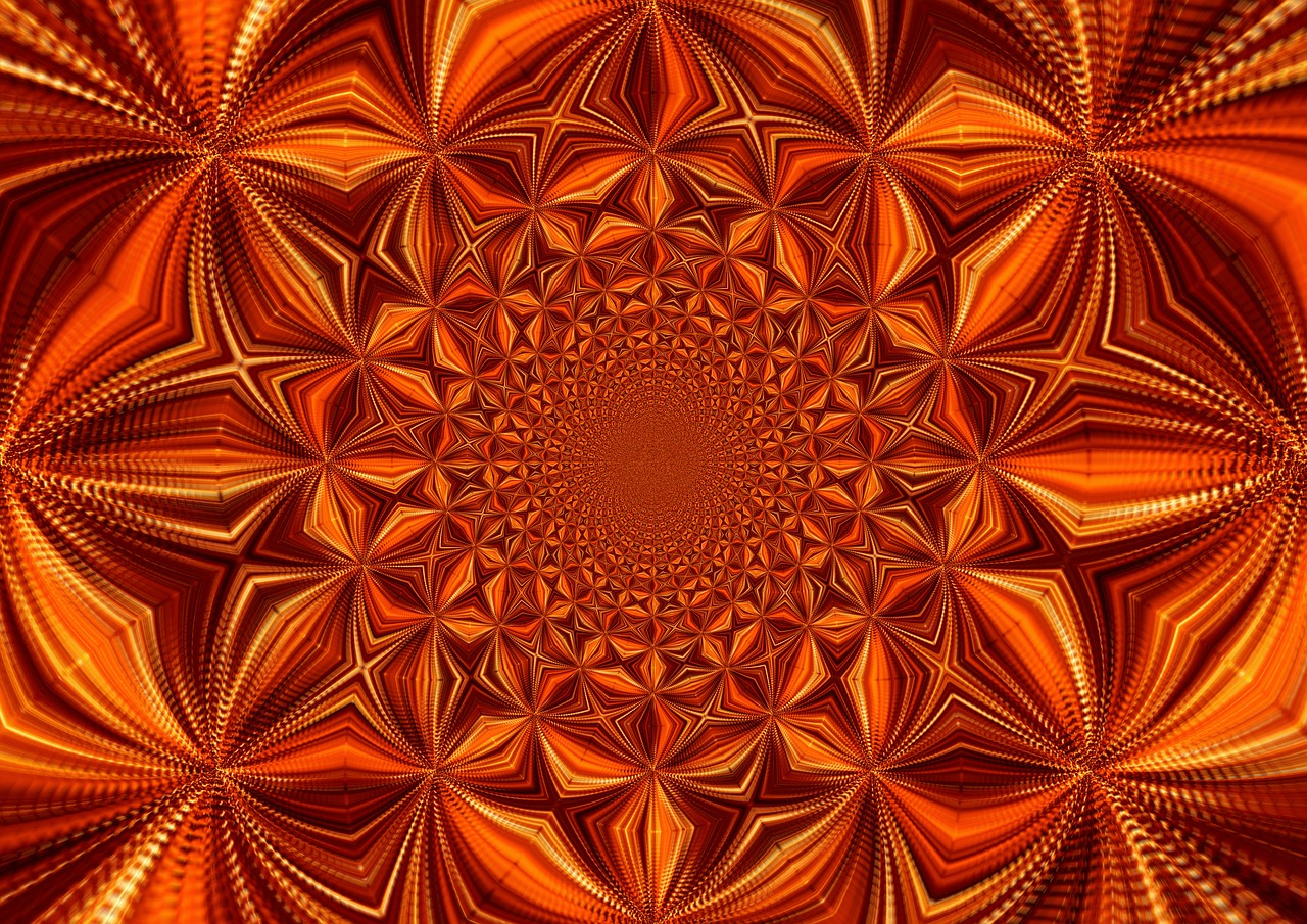 kaleidoscope digital art pattern free photo