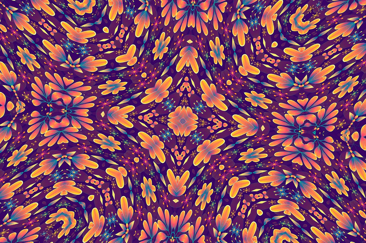 kaleidoscope  background  design free photo