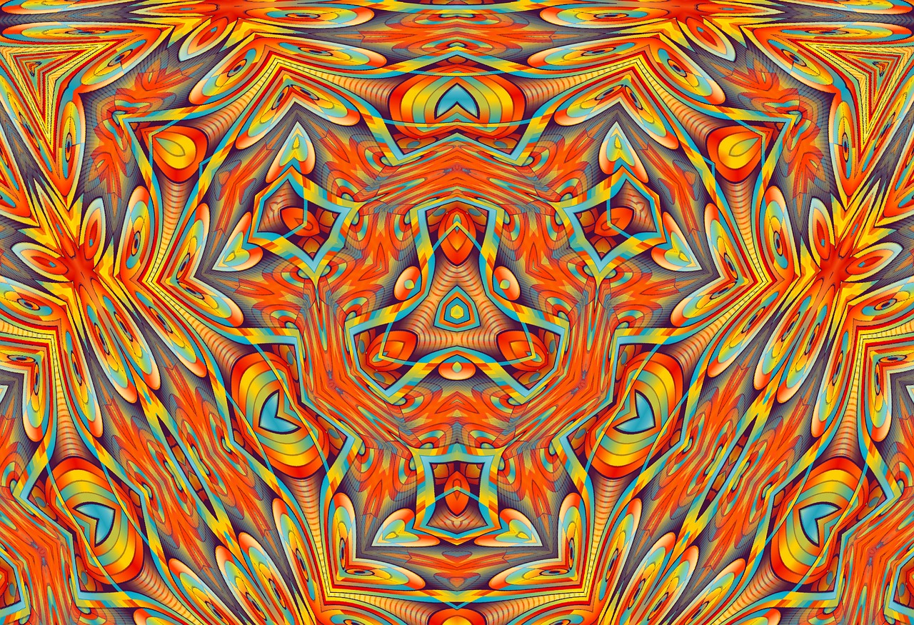kaleidoscope  background  mandala free photo