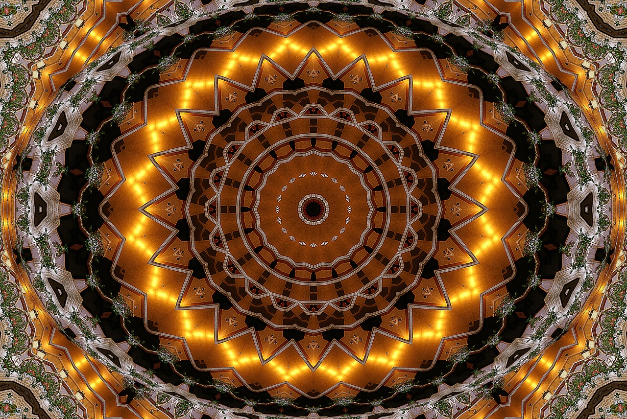kaleidoscope ornament composition free photo