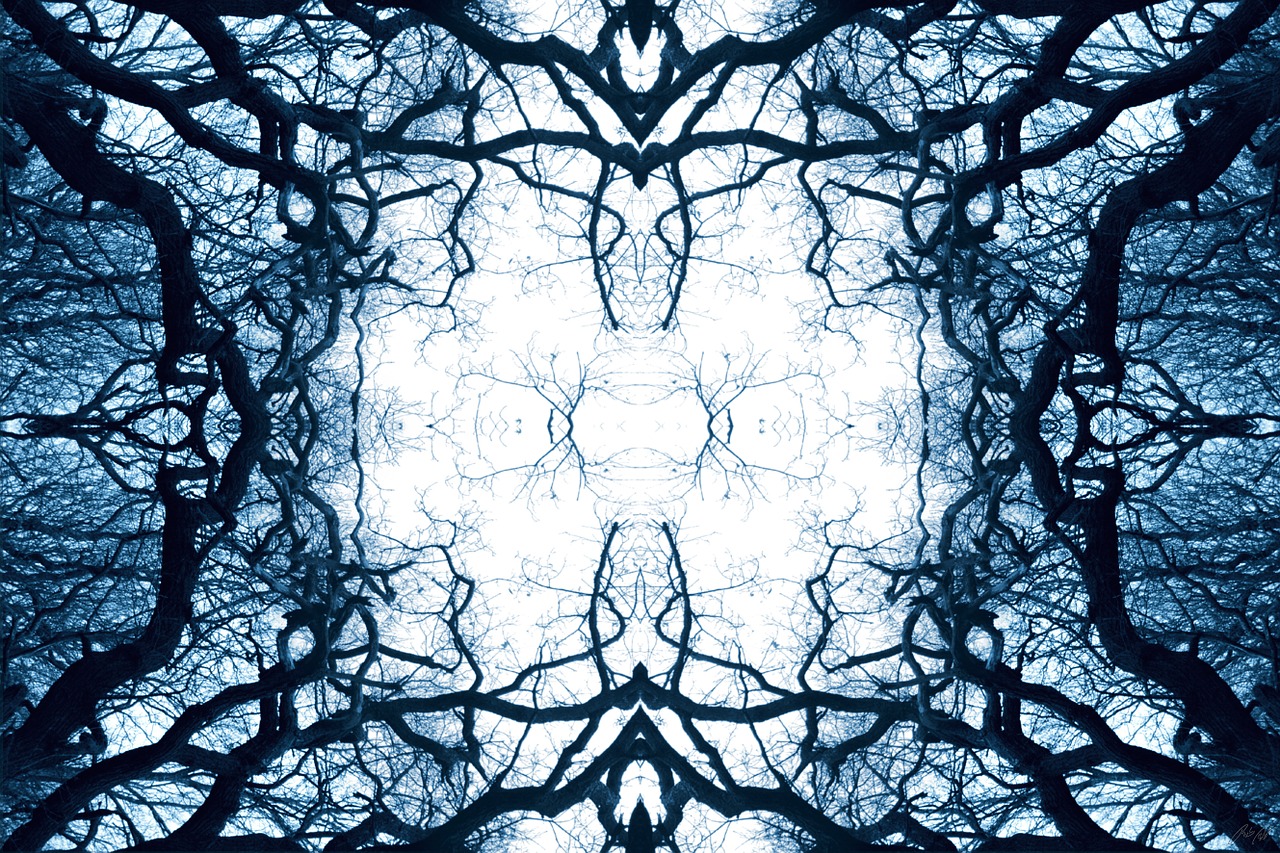 kaleidoscope aesthetic blue free photo
