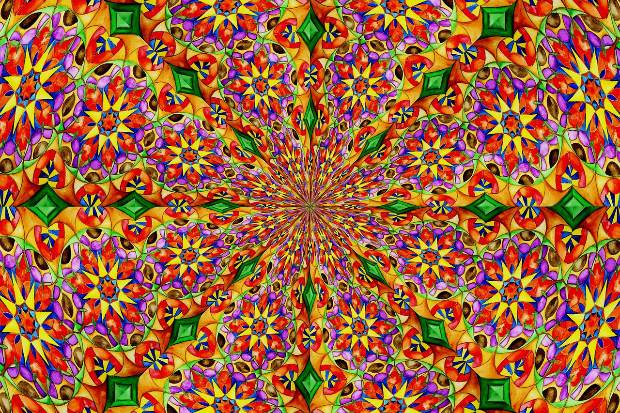 kaleidoscope explosion colors free photo