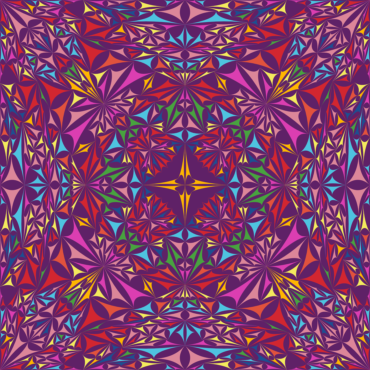 kaleidoscope triangle pattern free photo
