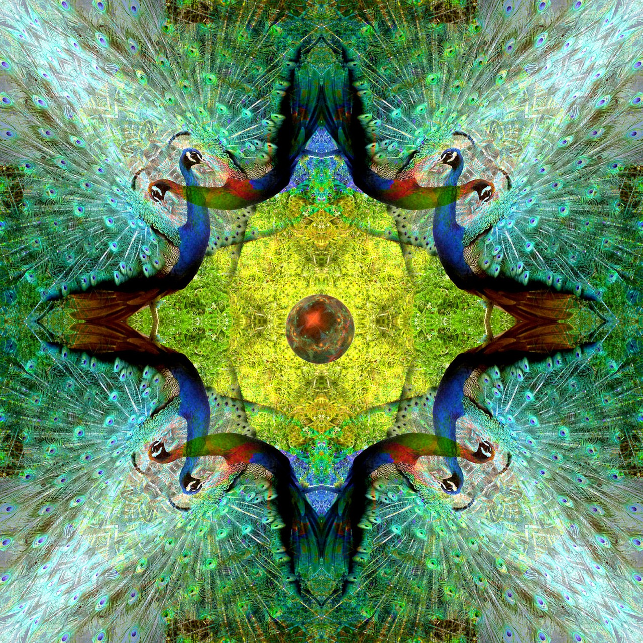 kaleidoscope digital art colorful free photo