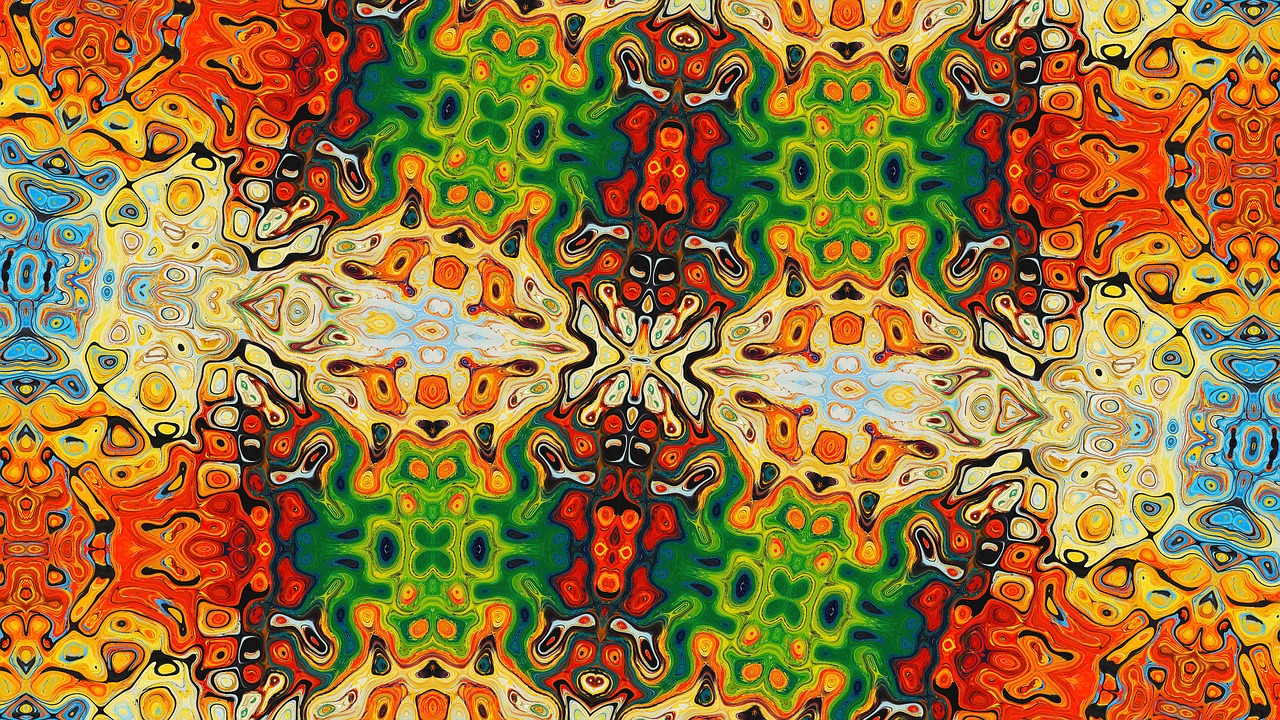 kaleidoscope art  pattern  ornament free photo
