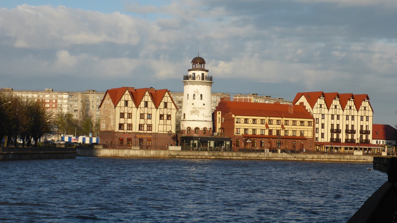 kaliningrad city river free photo