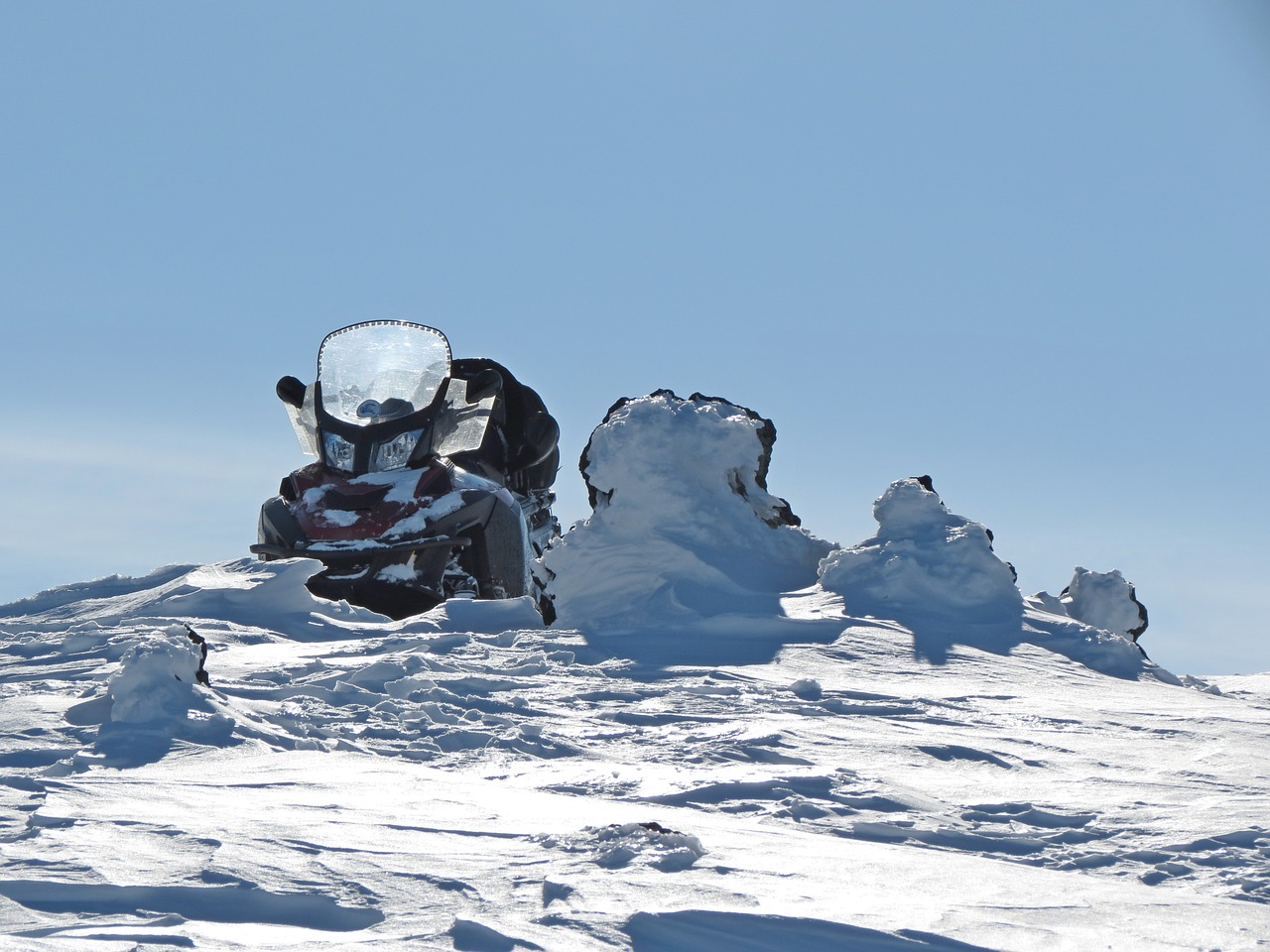 kamchatka snowmobile winter free photo