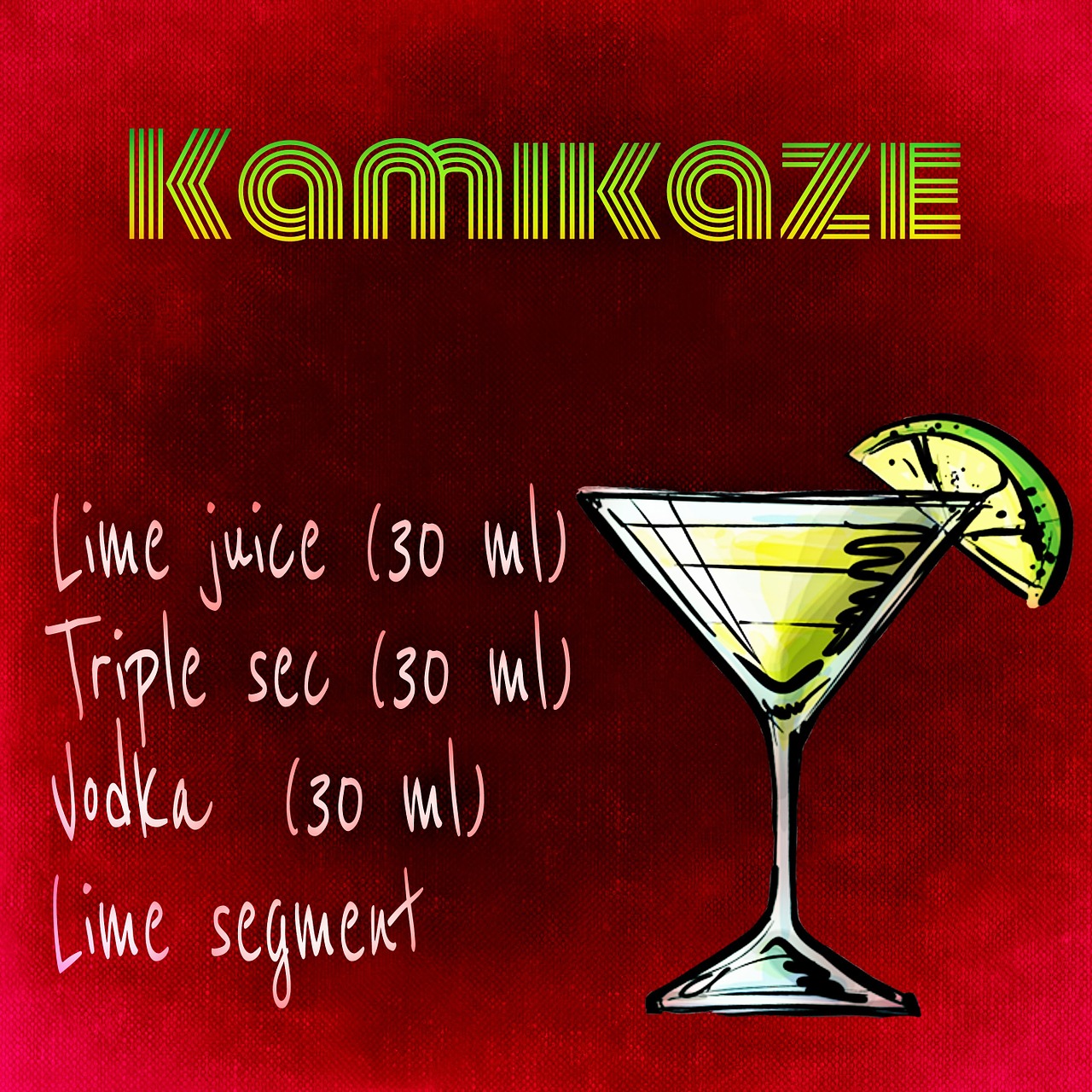 kamikaze cocktail drink free photo