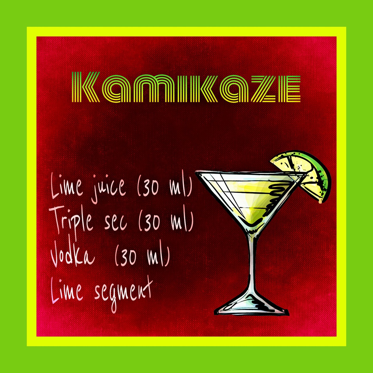 kamikaze cocktail drink free photo