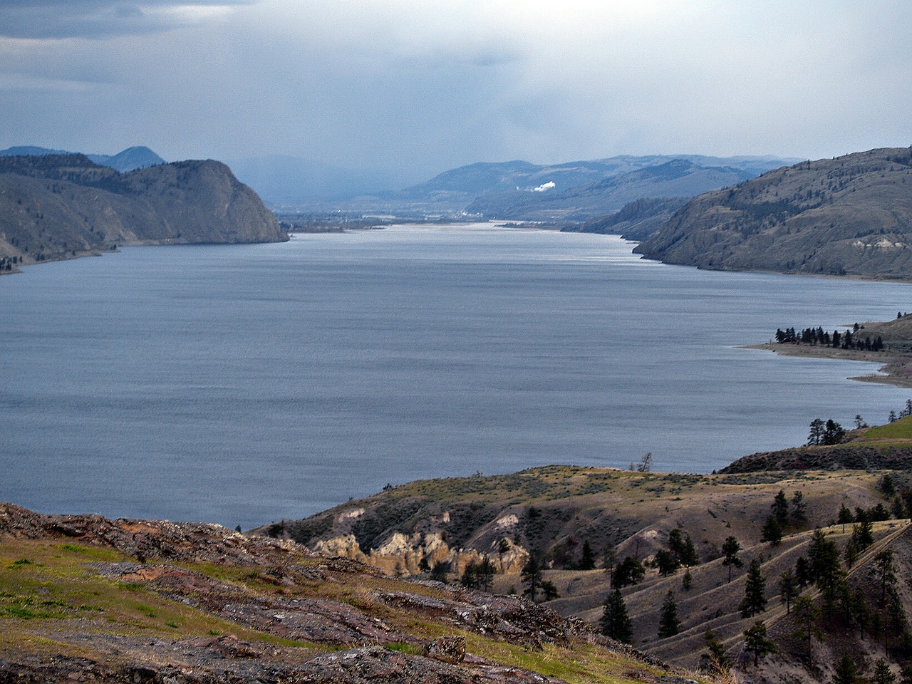 kamloops lake,british columbia,water,lake,canada,weather,thunderstorm,scenery,landscape,canada scenery,free pictures, free photos, free images, royalty free, free illustrations, public domain