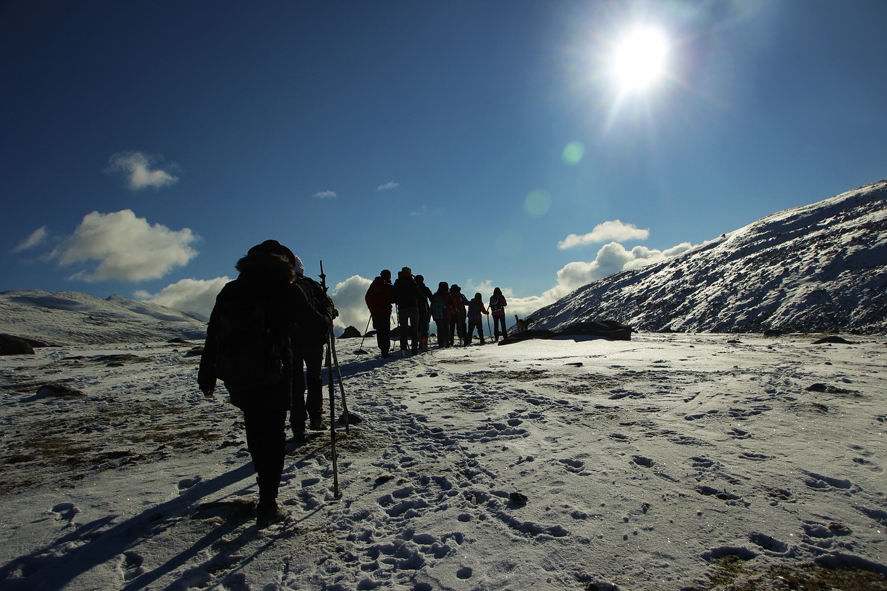 kanas on foot in xinjiang free photo