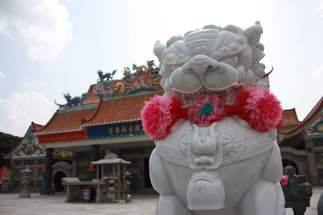 kanchanaburi thailand chinese temple free photo