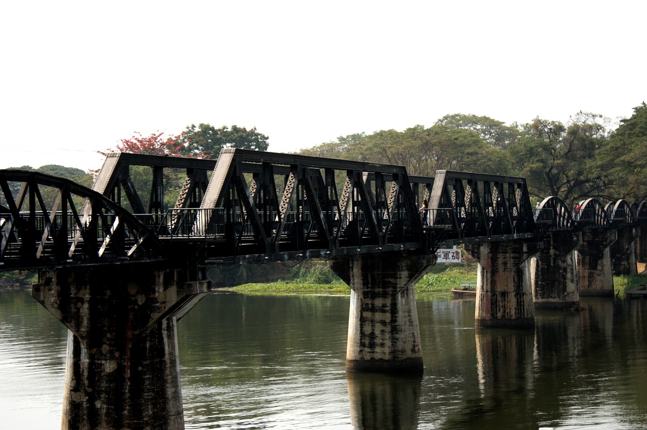 kanchanaburi the bridge over the river kwai kwai noi free photo