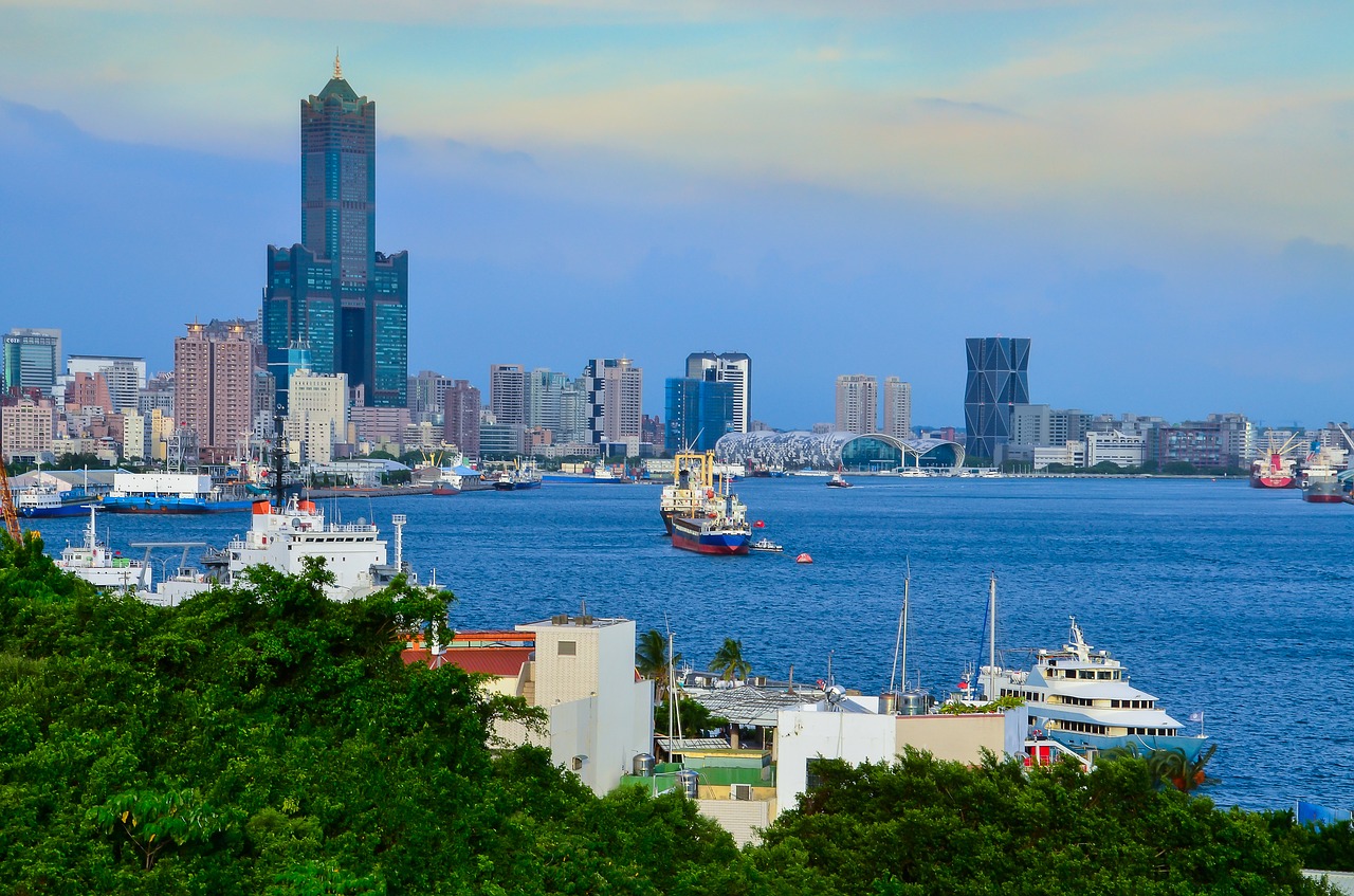 kaohsiung harbor ferry terminal free photo