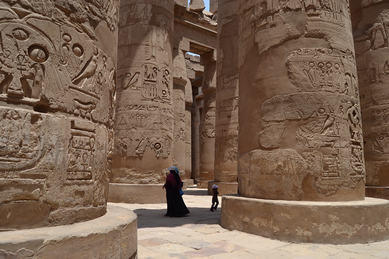 karnac egypt columns free photo