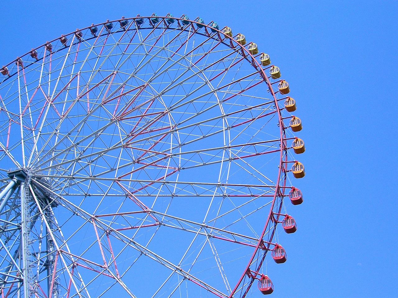 kasai rinkai park ferris wheel sky free photo