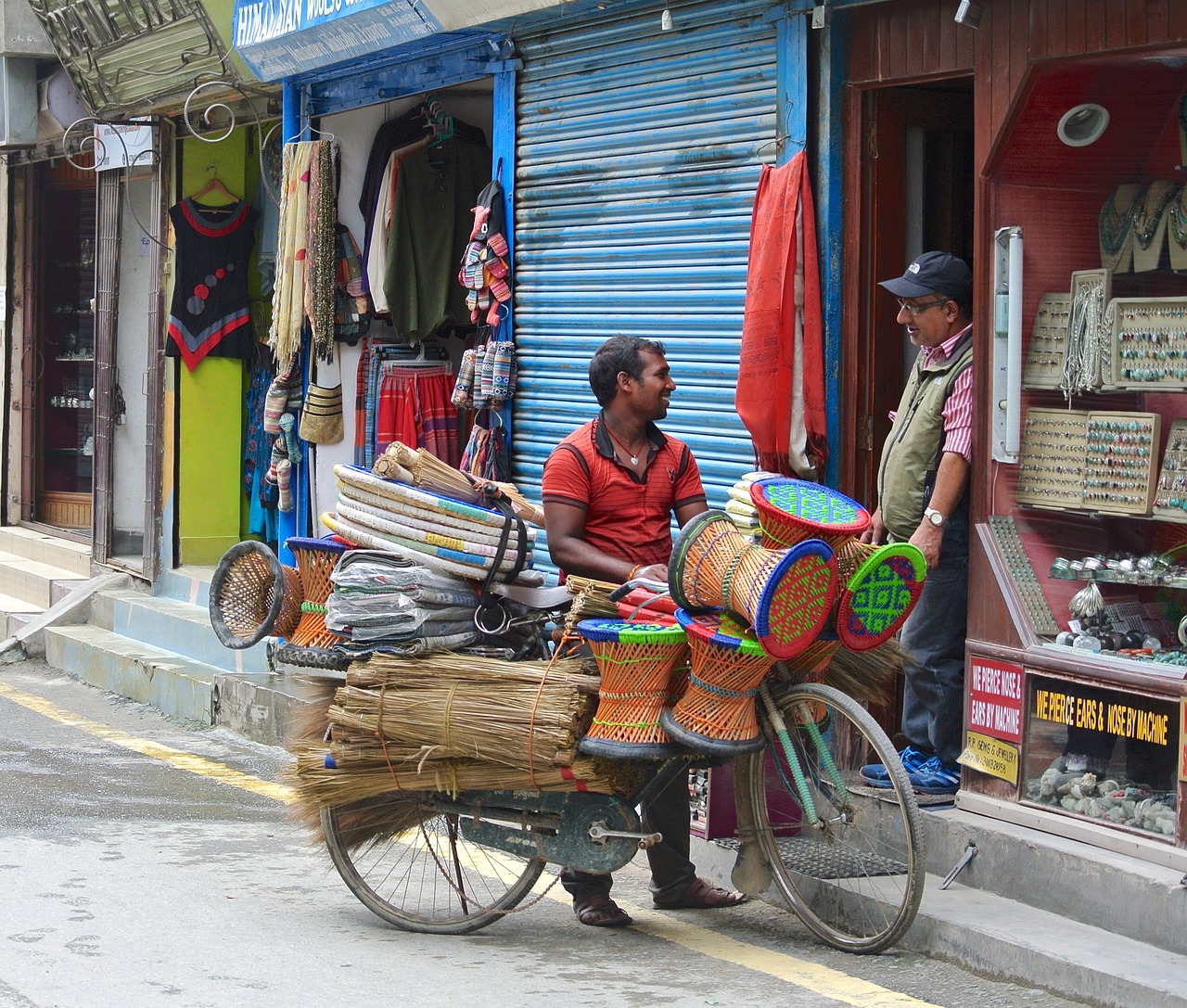 kathmandu nepal street vendor free photo