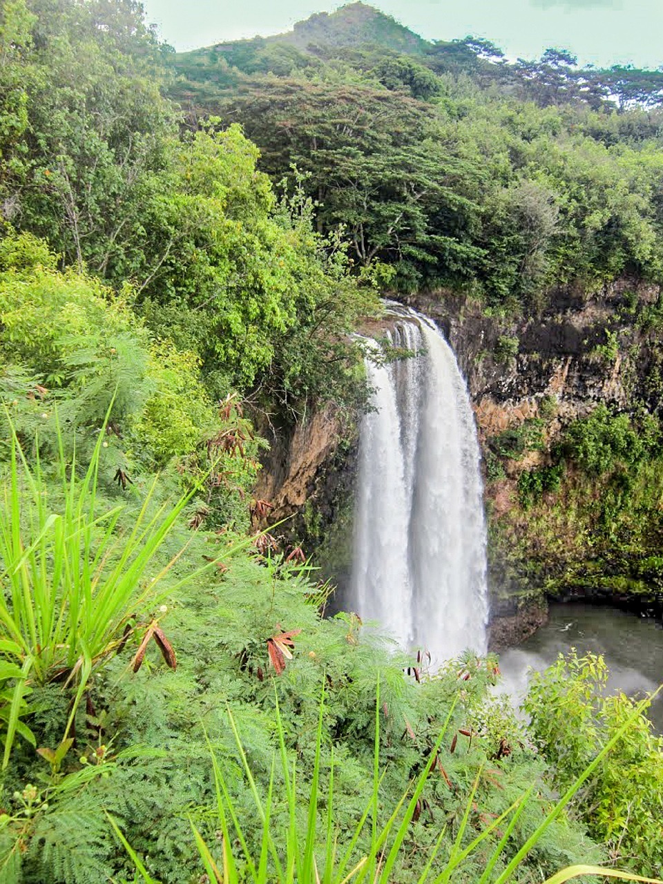 kauai hawaii waterfall free photo