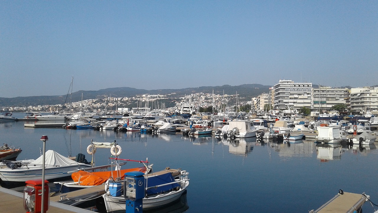 kavala port greece free photo