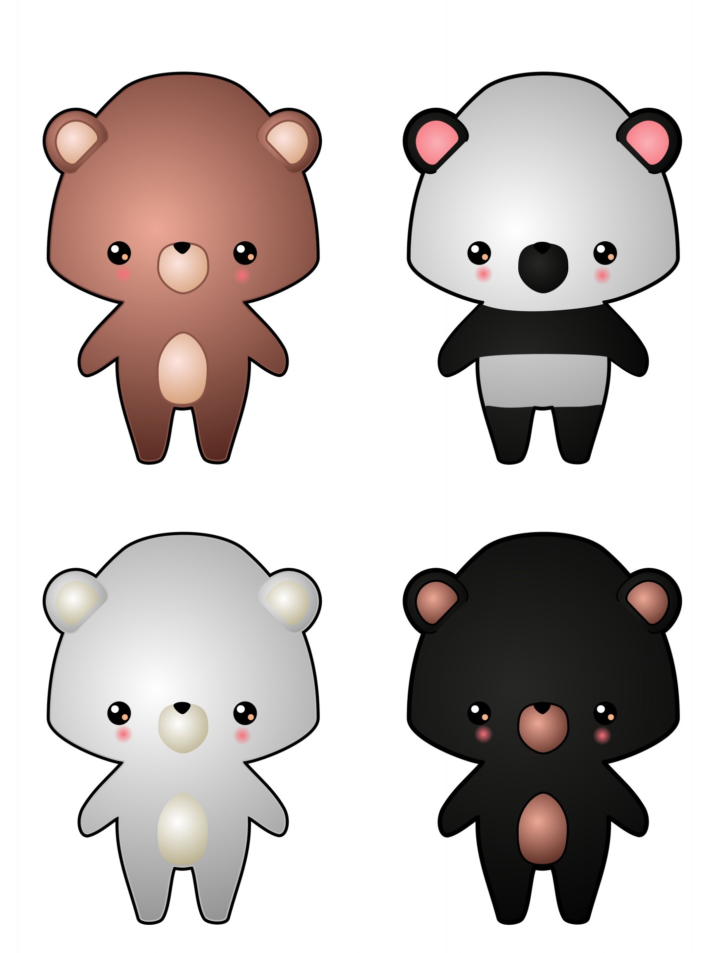 kawaii teddy bears bears free photo
