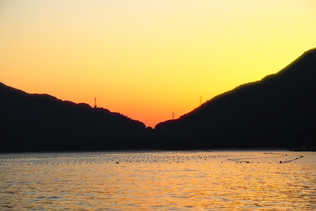 kawashima under sunset also changed free photo